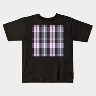 Grunge Aesthetic  Aillith 1 Hand Drawn Textured Plaid Pattern Kids T-Shirt